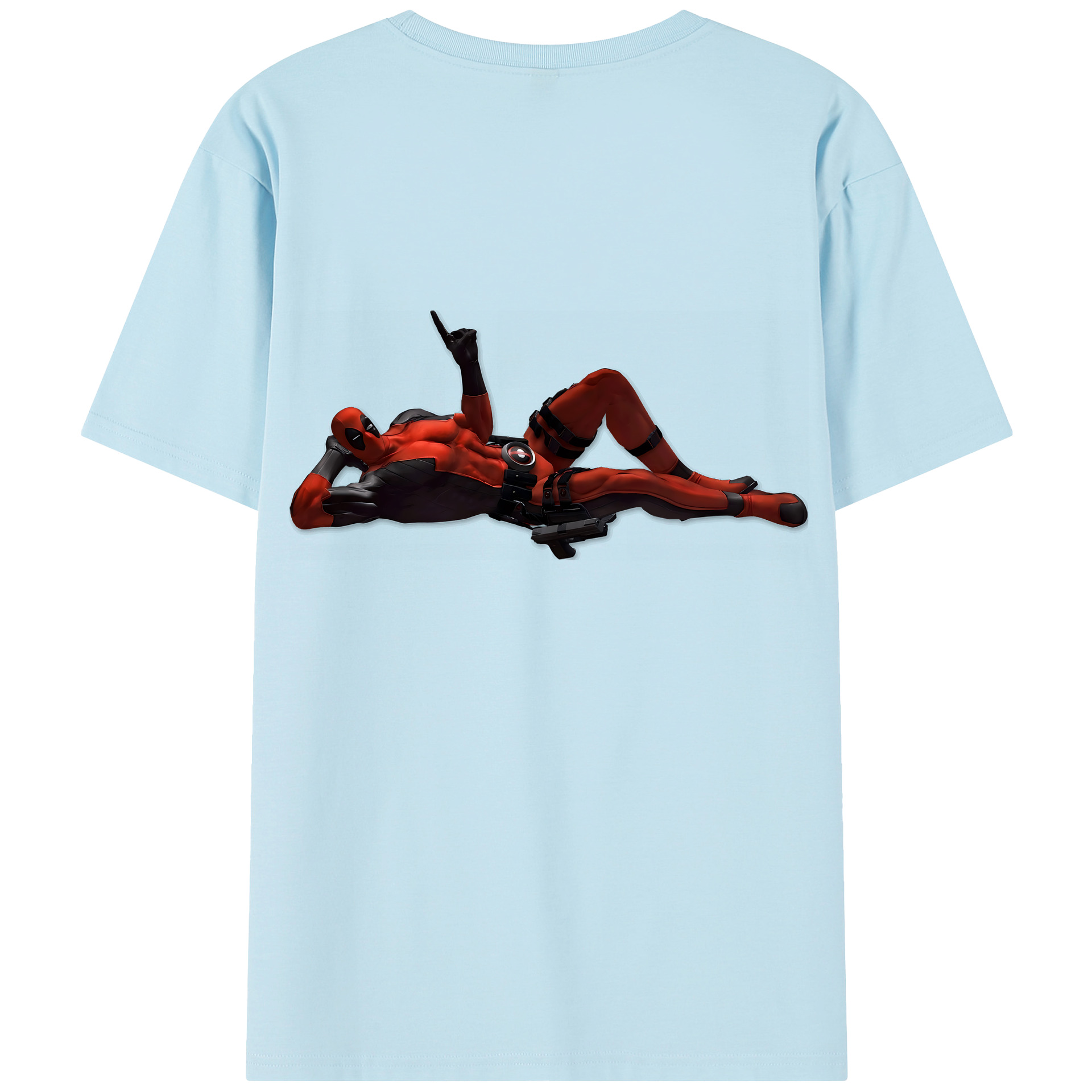 （画像用） Deadpool デッドプール 綿100％半袖Tシャツ（背面プリント）